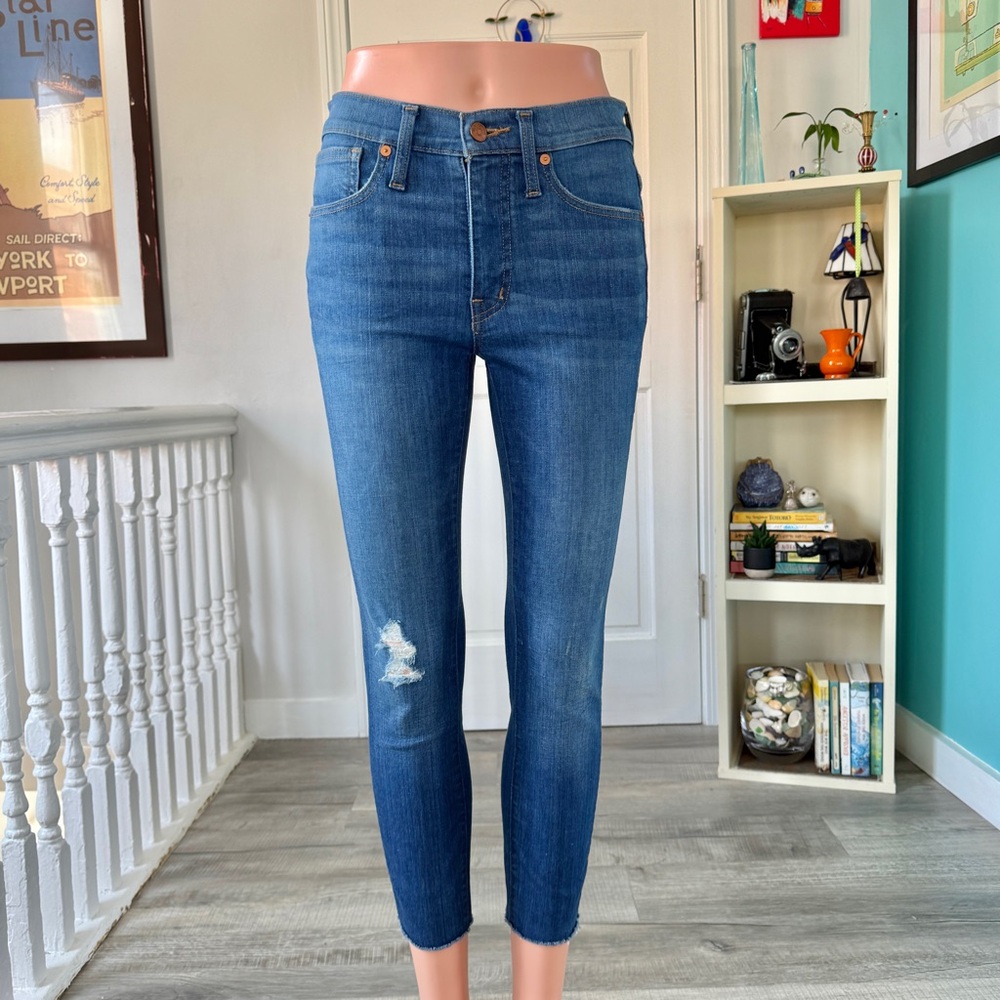 MADEWELL Raw Hem Hi Rise Skinny Jeans Style H6844 (size 24)
